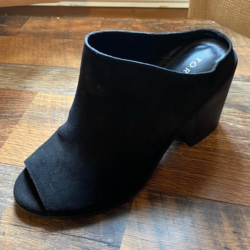 Torrid Black Peep Toe Mules
